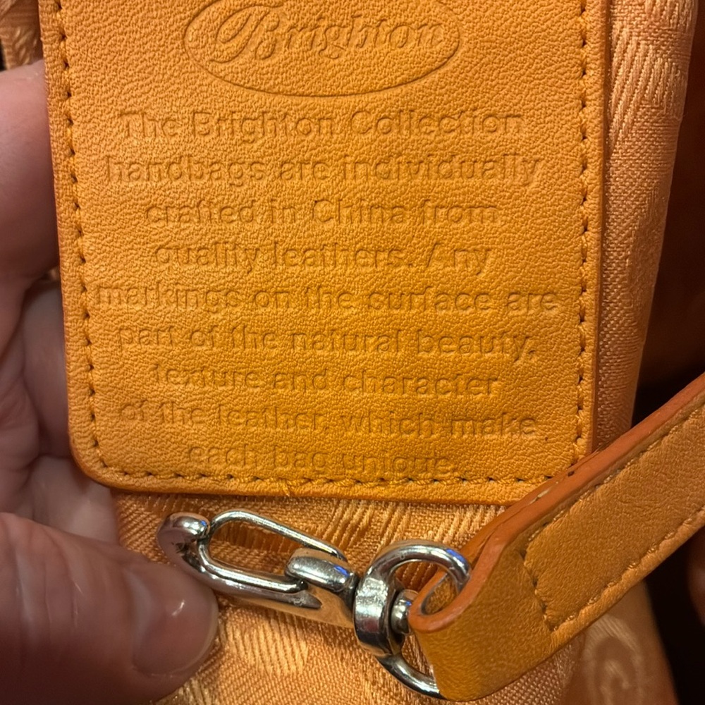 Like New Brighton Cher Brown Patent Leather Embossed Shoulder Bag (ABBA) - Picture 14 of 16